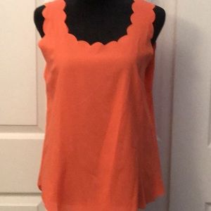 Be Mine Orange Sleeveless Blouse, Size S